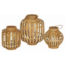 Bay Isle Home Bamboo/Glass Lantern BYIL4987